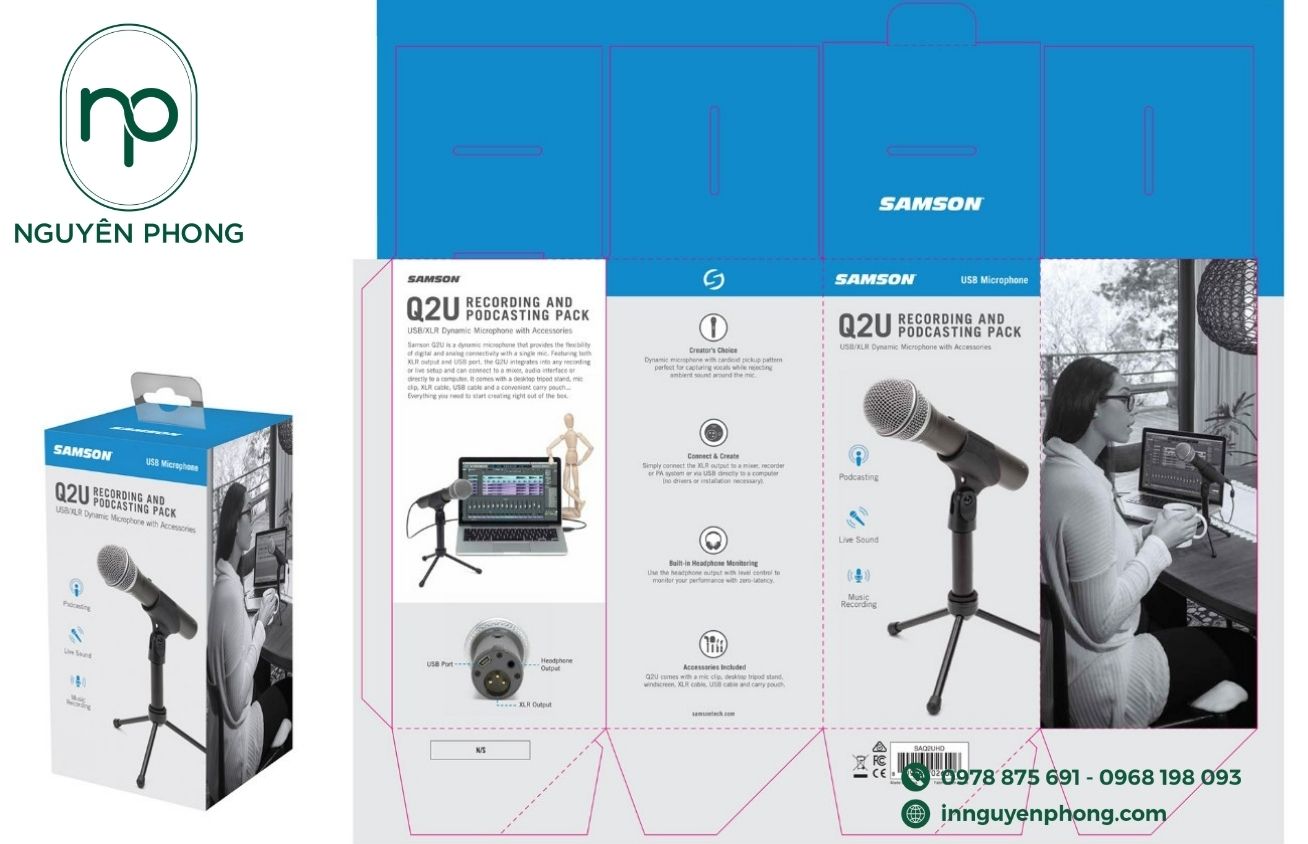 Mẫu hộp đựng mic máy tính 